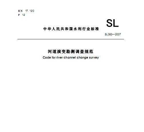 SL 383-2007 ӵݱ俱淶