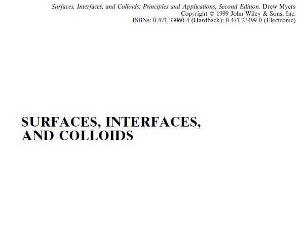 Surfaces,.Interfaces,.and.Colloids(Second.Edition)