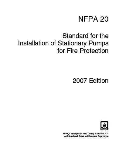 NFPA 20-2007 ̶ˮܵİװ
