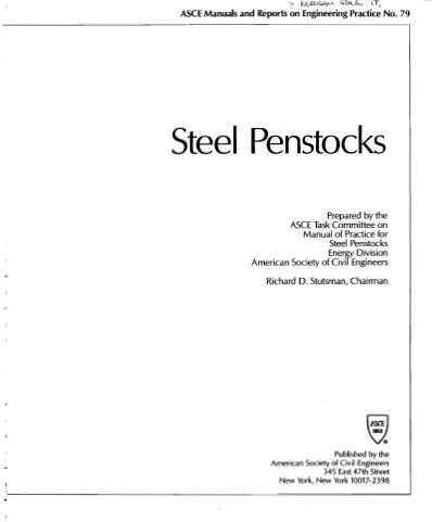 ASCE 79-1993 steel penstock