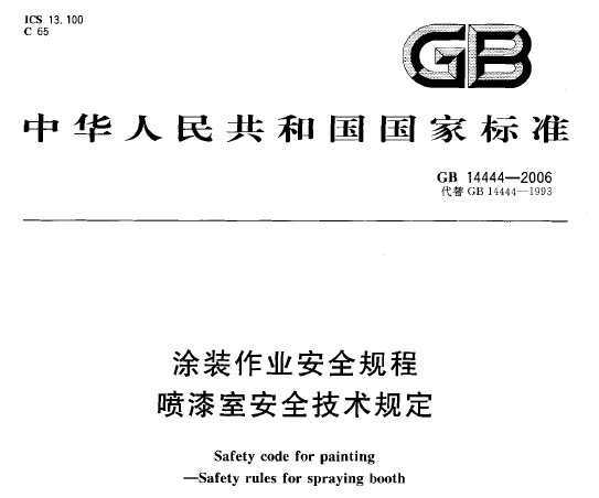 GB 14444-2006 Ϳװҵȫ Ұȫ涨