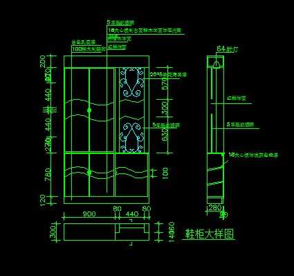 cad����Ь������ʩ��ͼ