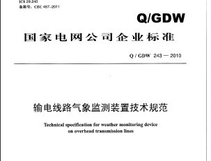 Q/GDW 243-2010 ·װü淶