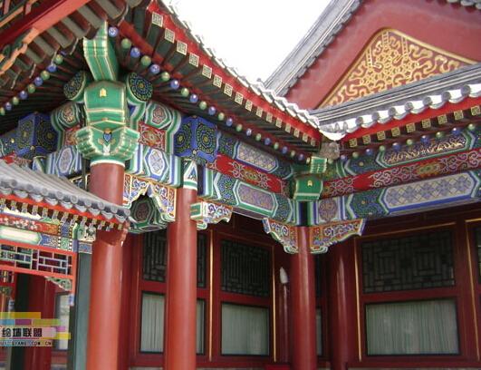 大式角梁彩画工艺欣赏3 古建园林中的中式设计格调