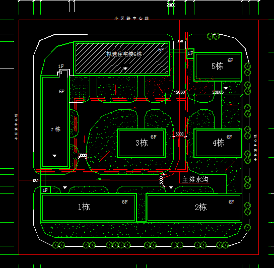 ĳС��6+1��סլ¥�������ͼֽ