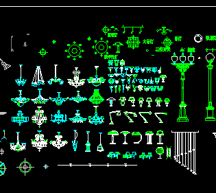 ԰��װ�εƾ�CADͼ��