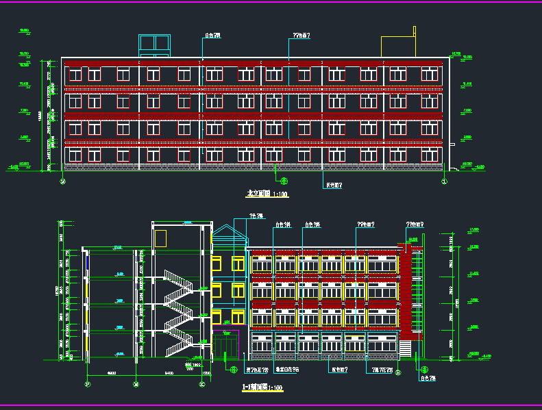 ĳСѧ��ܽṹ4���ѧ¥����ʩ��ͼ