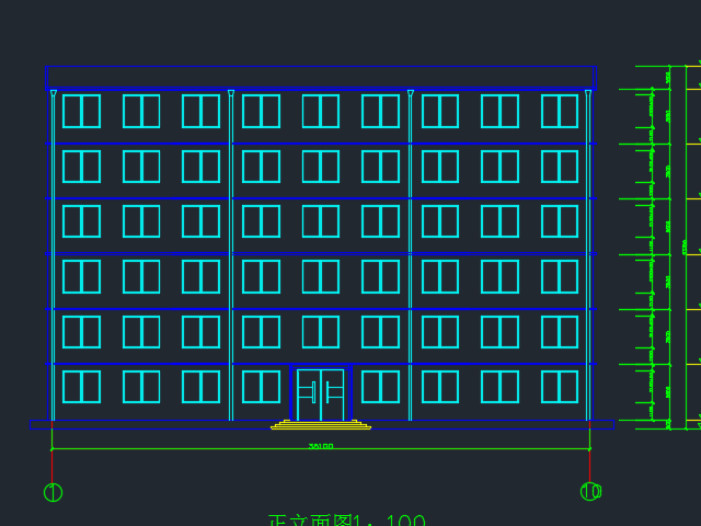 3116.88ƽ�������ܽṹ�칫¥�����ṹ���ͼ