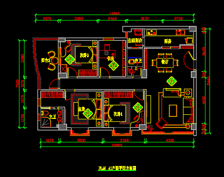 140ƽ����סլװ��ʩ��ͼֽ