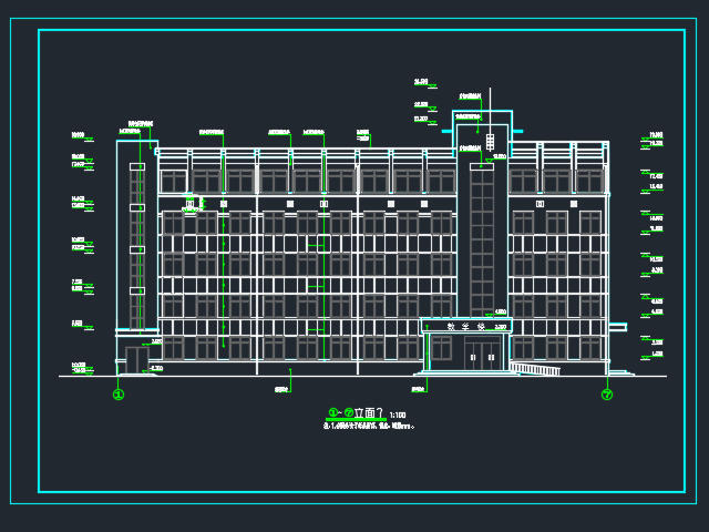 3341.67ƽ������ܽṹ��ѧ¥�����ṹʩ��ͼ