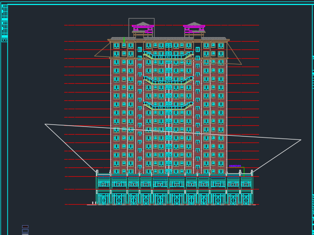 ĳ��ס¥�����ṹȫ��ʩ��ͼ����ˮ��ů��