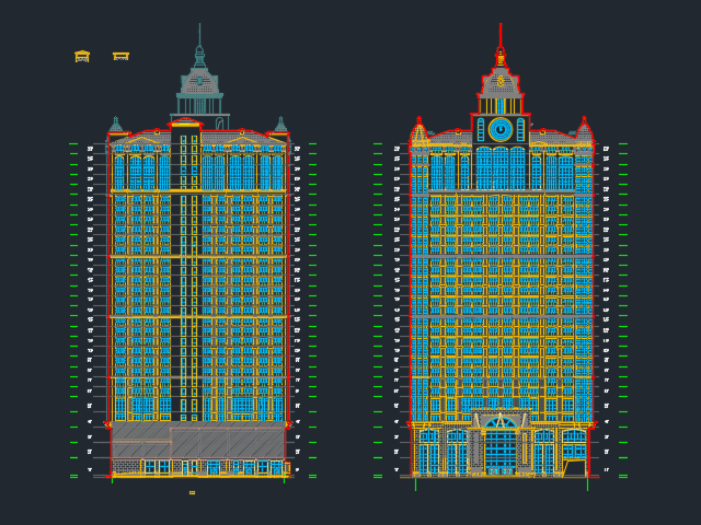 �ִ������ʽ�߲�סլ¥����ȫ��ʩ��ͼֽ����Ч��ͼ��