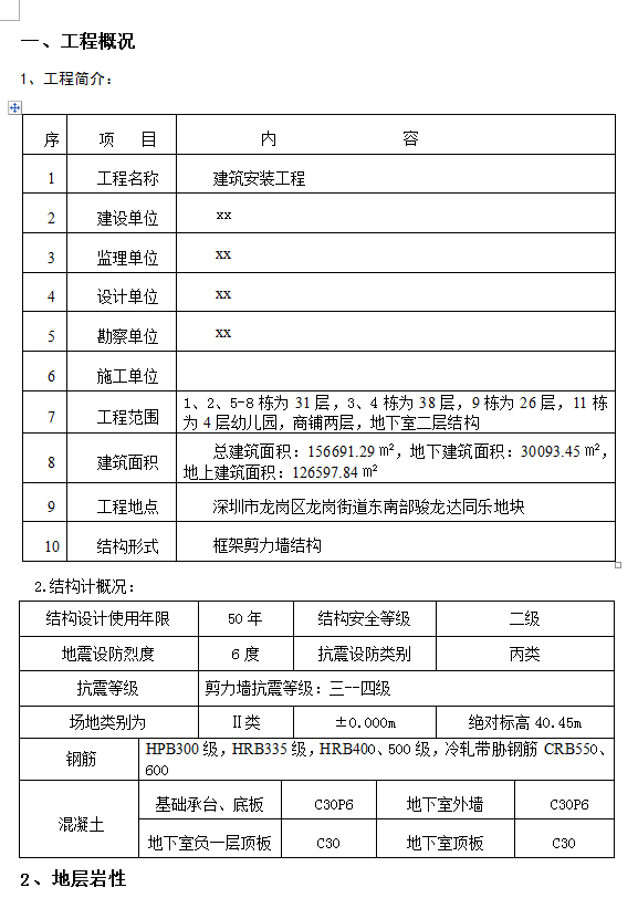 高层框架结构商住楼塔吊基础专项施工方案 33P