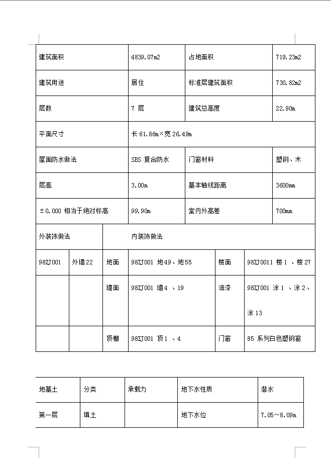 七层砌体结构住宅楼施工组织设计 93P