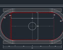 某足球场排水平面图及大样图（CAD）