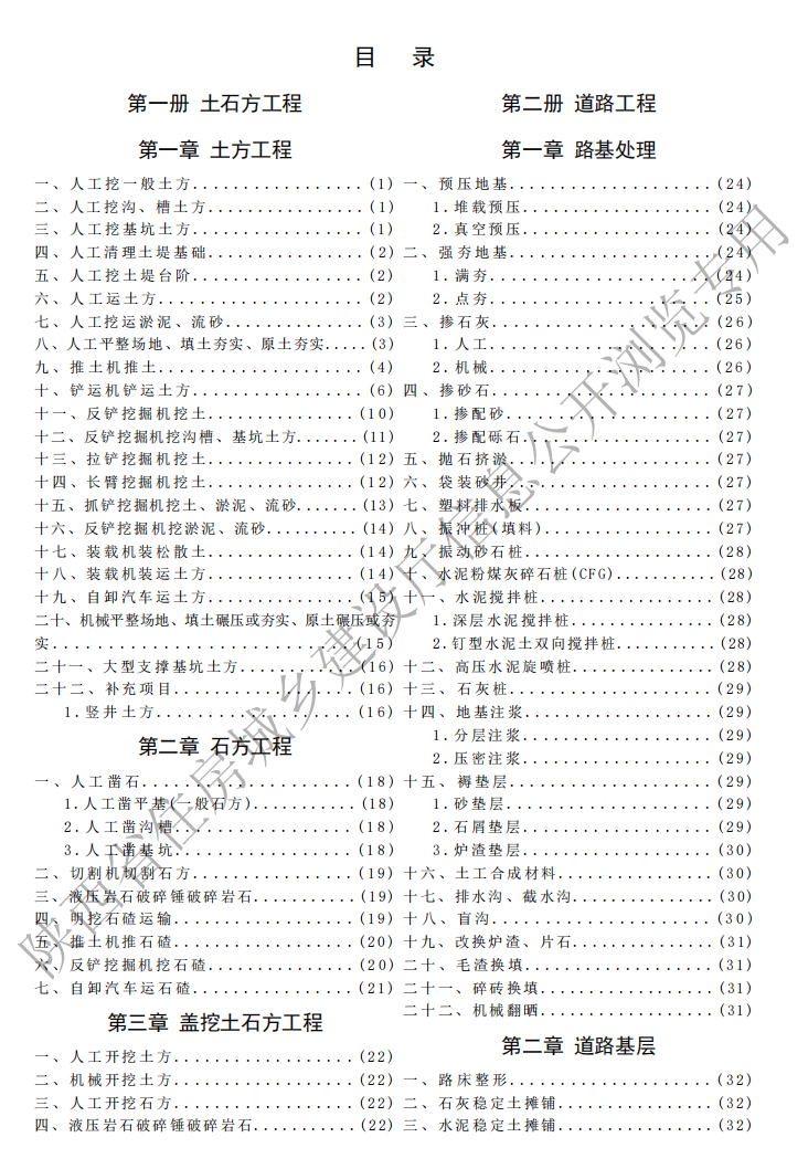 2025版陕西省市政工程基价表